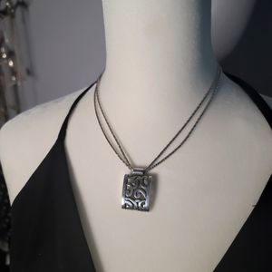 Brighton Deco Lace Necklace, Silver